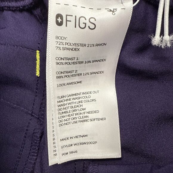 FIGS NWT Women’s Soeng Petite Scrub Pants Sz: XXS Color: Purple W23SW200P - Picture 6 of 8
